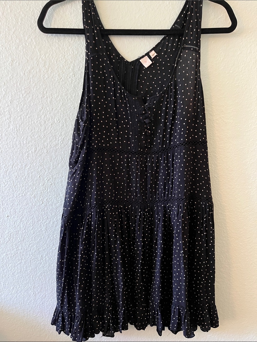 Eloise Black Star Polka Dot Tiered Sundress
